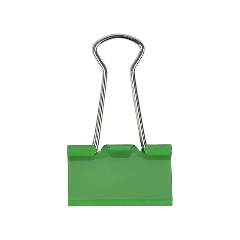 JAM PAPER Colorful Binder Clips - Medium - 1 1/4 Inch (32 mm) - Green Binderclips - 15/Pack - Image 4